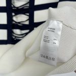 Anne Fontaine Stripe Top Blouse Lace Up Blue Ivory Boat Neck Ribbed Size 42 10 Photo 10