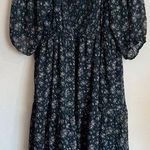 ARULA Floral Midi Dress in Blue Size undefined Photo 1