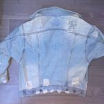 Iris Oversized Distressed Denim Jacket Photo 3