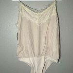 NEW Dress Up Boutique neutral lace trim cami bodysuit women’s size medium Photo 0