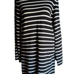Madewell | Merino Wool Button-Sleeve Sweater Dress Black and White Stripe | Small Photo 1