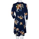 Leota Dress Women Medium Blue Orange Floral Flower Fit Flare Bloom Preppy Office Photo 3