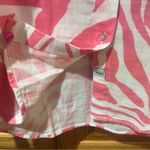 Rails  Ellis Tiger Organic Cotton Gauze Button Down Shirt Pink & White Size Small Photo 12