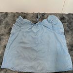 Karen Kane  Blue Flutter Sleeve Blouse with Tie Front 100%Lynocell Photo 5