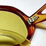 Iconic Vintage 70s Ted Lapidus France Brown & Gold Oversized Women's Sunglasses Photo 6