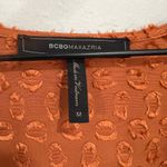 BCBGMAXAZRIA  Pleated Shoulder Wrap Ruffled Top Blouse Size Medium Photo 6