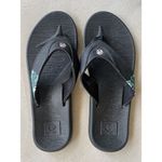 High Tide Black Sandal Flip Flop Comfort Tropical Beach Floral Size 9 Photo 2
