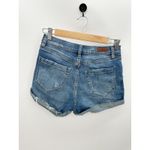 BLANK NYC Medium Wash High Rise Fulton Roll Up Shorts Distressed 3" Inseam 26 Photo 1