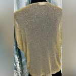 Gold Sweater Size Small Open Knit Short Sleeved Downtown Coalition Trendy Rare Photo 6