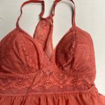 AUDEN Women's Intimates Size Medium Peach‎ Lace Racerback Lingerie Babydoll Orange Photo 2