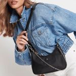 Peta and Jain Black Crossbody Shoulder Bag with Chain Strap Photo 1