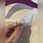 Studio West White Cotton Button Up w/ Tie Detail - Size Medium Photo 11