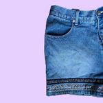 Carolina Blues Vintage Y2K Boho Blue Denim Shorts with Decorative Hem 🔥 Photo 1
