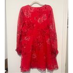 Leith Hot Pink Long Sleeve Floral Dress Photo 1