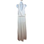 Raquel Allegra Ivory Stripe Satin Jumpsuit NWT Sz. 1 (US M/6) White Size M Photo 7