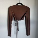 Streetwear Society  Chocolate Brown Crop Top Photo 3