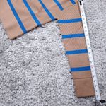 Everlane  Lace Up Smock Sweater Knit Chestnut Brown Blue Striped Size XXS Wool Photo 6