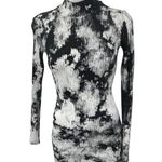 Cotton Citizen  Ibiza Black White Tie Dye Long Sleeve Knit Mini Bodycon Dress XS Photo 1