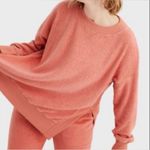 Aerie  Chilled Out Coral French Terry Oversized Sweatshirt Small Photo 0