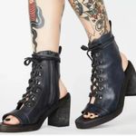 Free People  City Of Lights EU 39 US 9 Booties Lace Up Ankle Boots NEW Dark Blue Photo 1