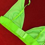 SKIMS  cotton rib plunge bralette in neon green size L Photo 5
