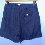 Alex‎ Mill Linen Cotton Blend Navy High Rise Boy Shorts EUC Size 0 Blue Photo 5
