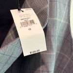 Banana Republic Factory Cowl Neck Midi Dress in Preppy Navy Plaid - size 10 Photo 4