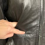 wilson's leather Wilsons Black leather Jacket vintage 90’s coat L belt Photo 9