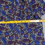 Sandro  Paris Womens Silk Floral Top Sz 1/S Short Ruffle Sleeves Tie Neck Boho‎ Photo 6