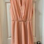 Francesca's Francesca’s Orange-pink Scoop Neck Sleeveless Aline Dress L Photo 0