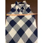 Crown & Ivy 100% Linen Sleeveless Argyle Dress with Pockets Size S Classic Prep Photo 3