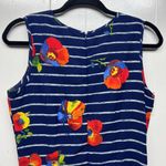 Maison Jules  Striped Blue Floral Sleeveless A Line Women's Dress Size Medium Photo 5
