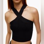 Aritzia Babaton Sculpt Knit Criss Cross Tank Black size Small $58 Photo 6