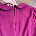 Modcloth  • Pretty Performative Dress chiffon fit & flare maroon embroidered folk Photo 12