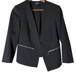 EXPRESS Open Front Black Blazer Jacket Womens Sz 6 Career Professional Business Photo 0