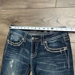Miss Me  Low Rise Cropped Distressed Stretch Blue Jeans Size 28 Photo 9