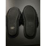 Victoria's Secret ‎ PINK Black Faux Fur Fuzzy Slide Slippers Comfy Cozy Photo 1
