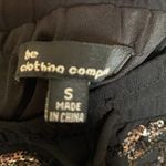 Be Clothing Company Black Short with Gold Accent Sequins Gold Photo 4