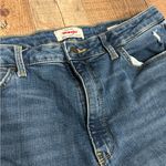 Wrangler  High Rise True Straight Crop Jeans Sz 16 Distressed Stretch Denim Plus Photo 3