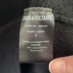 Zadig & Voltaire  Merino Wool Black Amour Sweater Small Photo 4