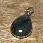 Sterling Silver Labradorite Tear Drop Pendant Photo 4