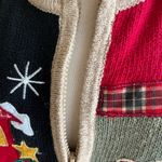 Christmas Sweater Zip Vest Heirloom Collectibles Womens Medium Red Photo 6