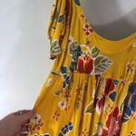 Dolce & Gabbana  Dress IT 42 / US 6 Yellow Floral Cold Shoulder Vintage Y2K Photo 6