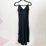 Y2K Black‎ Maxi Dress, Ruffle Hem, Formal Dress, Goth, Fairycore, CDC, Vintage Black Size M Photo 1