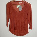 Anthropologie NWT burnt orange  Moth Top ( XS ) Photo 0