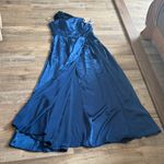 David's Bridal Galina Signature by David’s Bridal Elegant Blue One-Shoulder Dress size 10 Photo 7