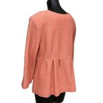 Kenar Wool-Blend Peach and Silver Lurex Blouse Cardigan Size XL Photo 3