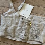 NWT DISSH Linen Crop Tank (matching pants listed in closet) Tan Size 4 Photo 5