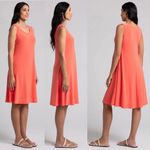 Sympli Nu Tank Swing Jersey Dress Short in Coral Orange Size 14 Photo 1