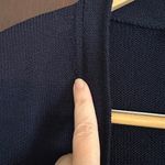 St. John | Santana Knit Navy Blue Long Cardigan with Gold & Enamel Buttons Sz M Photo 5